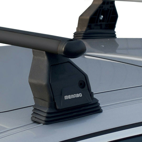 Menabo 130cm. for Cars with Factory Bars (with Roof Rack Legs) Black