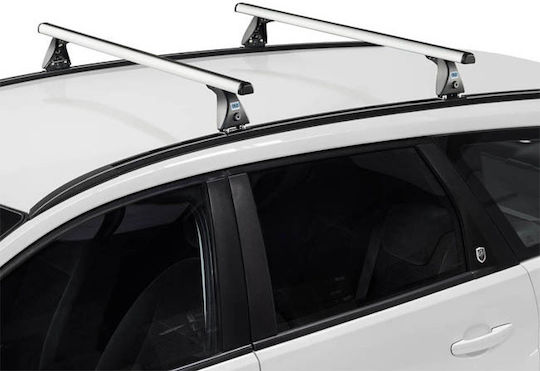 Cruz Car Roof Bars Aluminum Alu Cargo AF 118cm Universal Set with Roof Rack Legs Silver
