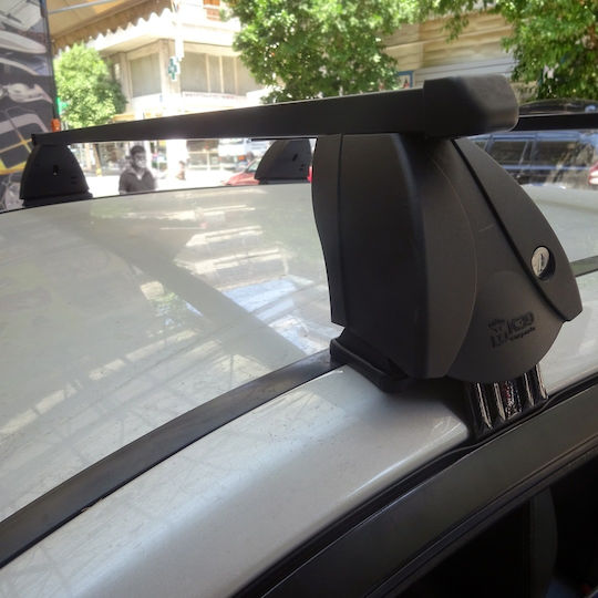 Menabo Menabo Steel Car Roof Bars 130cm for Skoda Superb 4D for Cars with Factory Roof Bars Set with Roof Rack Legs