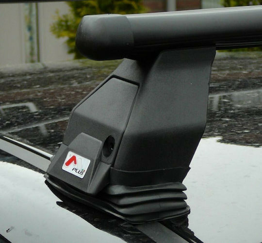 Menabo Metallic Car Roof Bars for Mercedes-Benz A Class 5D Set with Roof Rack Legs and Lock Black
