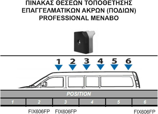 Menabo Μπάρες Οροφής Αλουμινίου για Nissan Interstar (Σετ με πόδια)