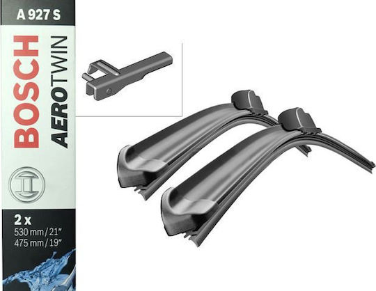 Bosch Aerotwin A927S Front Car Wiper Set 530mm/475mm Universal Volkswagen Polo