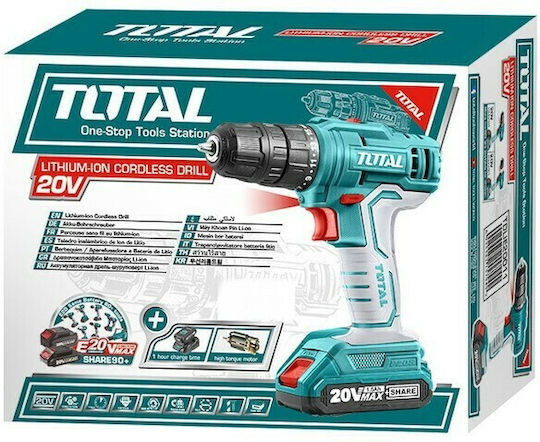 Total Δραπανοκατσάβιδο Μπαταρίας 20V 1x1.5Ah