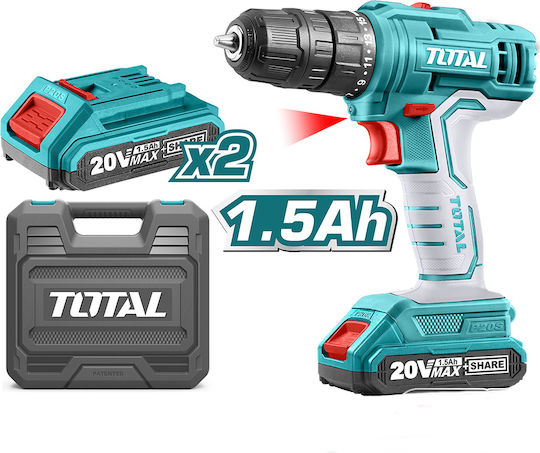 Total TDLI20012 Δραπανοκατσάβιδο Μπαταρίας 20V 2x1.5Ah