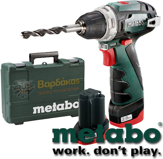 Metabo PowerMaxx BS Basic Δραπανοκατσάβιδο Μπαταρίας 10.8V 2x2Ah