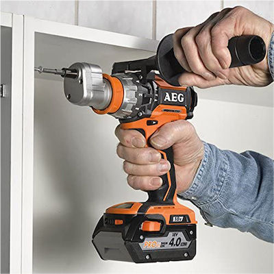 AEG Tools BSB 18CBL LI-402C Κρουστικό Δραπανοκατσάβιδο Μπαταρίας Brushless 18V 2x4Ah