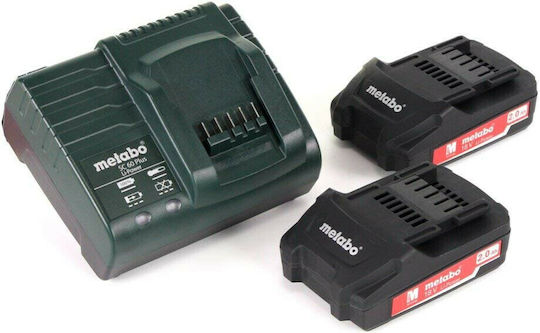 Metabo BS 18 L Set Δραπανοκατσάβιδο Μπαταρίας 18V 2x2Ah