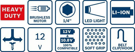 Bosch GTB 12V-11 Battery Drywall Screwdriver Solo Brushless 12V