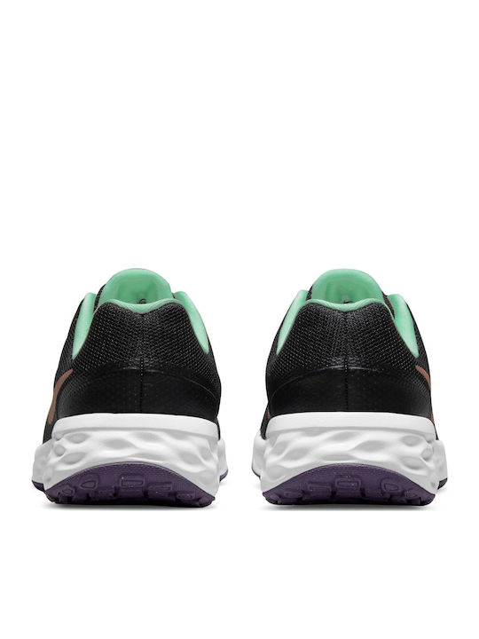 Revolution Revolution 6 Kids Sports Shoes Running with Laces Black / Metallic Red Bronze / Mint Foam