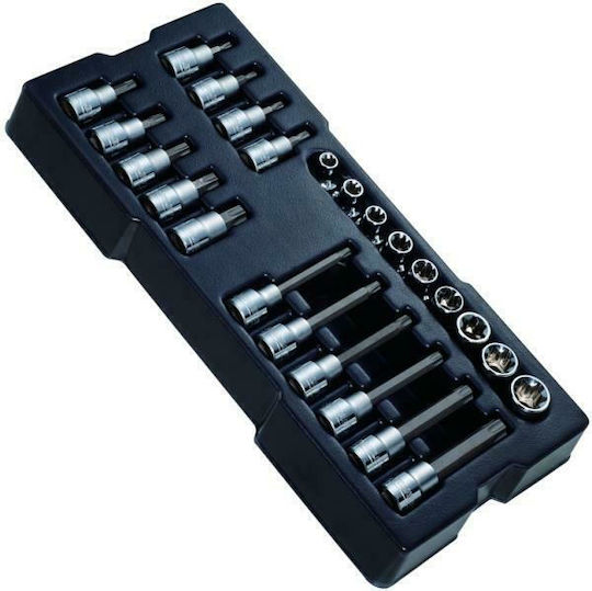 Stanley Long Socket with Motor Torx and Socket 1/2'' Set 24pcs