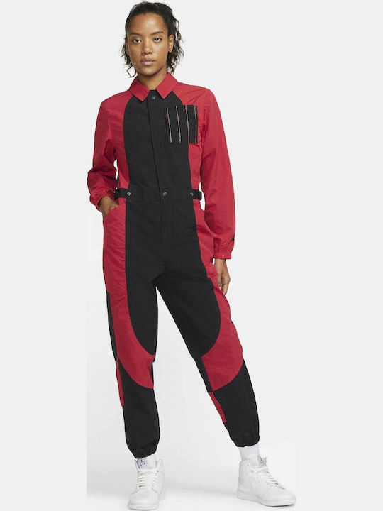 Essentials Flightsuit Women's Long-sleeved One-piece Suit Red
