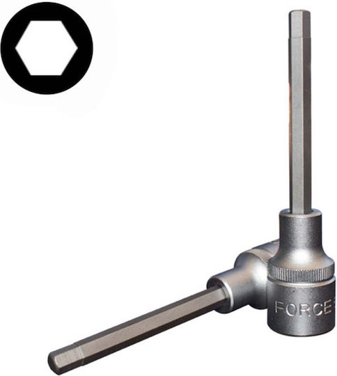 Force Allen Long 1/2'' Socket Long Walnut with Allen Head and Socket 1/2'' H6x100mm