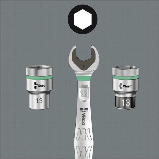 Wera Long Socket with Motor Allen and Socket 1/4'' Set 5pcs