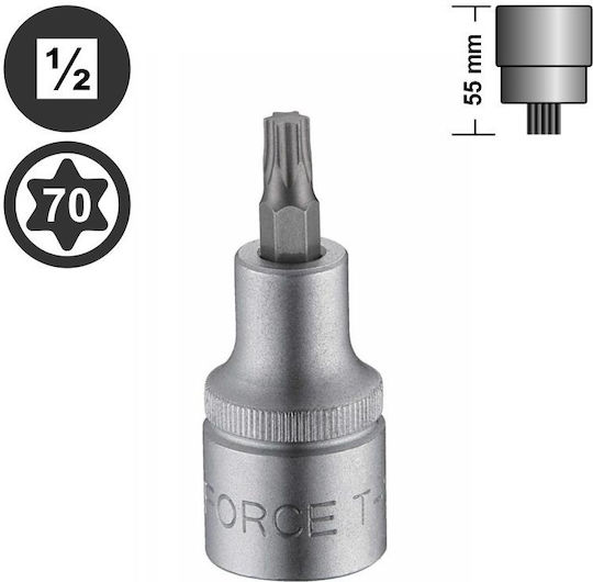 Force Torx socket 1/2" Walnut with Torx Head and Socket 1/2'' T70x55mm