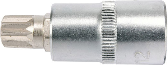 Yato Bit-Stecknuss mit Spline-Bit und Antriebsvierkant 1/2'' Größe M12x55mm 1Stück