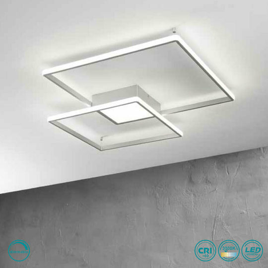 Ondaluce Pl.Dowel/Pc-Silver Модерен Осветително тяло За стена с вграден LED Сребрист 57x55x55см.