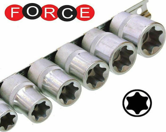 Force Καρυδάκι Torx με Καρέ Υποδοχής 1/2" Διάμετρος E8