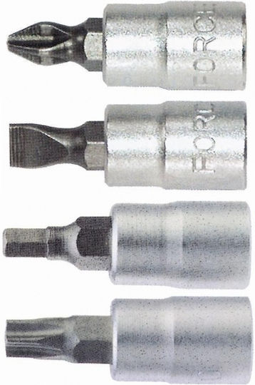 Force Long Socket 1/2" Torx Long Walnut with Torx Head and Socket 1/2'' T60x100mm