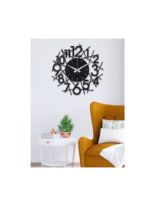 HomeMarkt Wall Clock Metallic Black Ø41cm