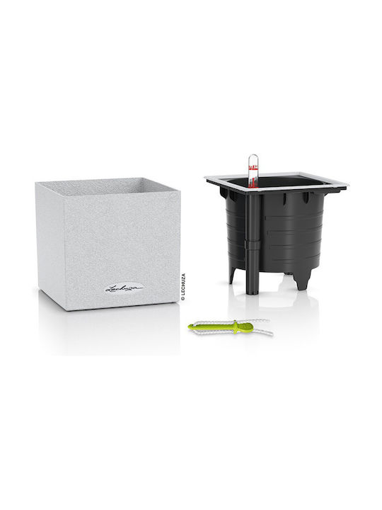 Lechuza Canto Stone Auto-udare Ghiveci Plastic 14x14x13.5cm.