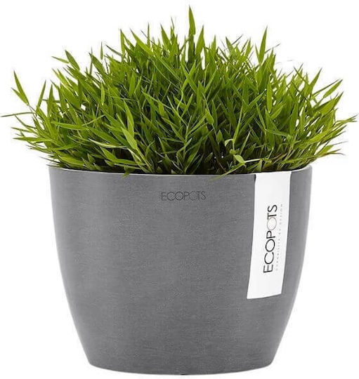 Ecopots Stockholm Grey 16x12.5cm Planter Plastic Gray 16x16x12.5cm.