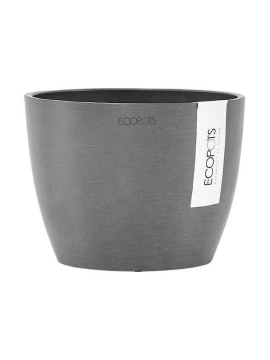 Ecopots Stockholm Grey 16x12.5cm Übertopf Kunststoff Gray 16x16x12.5εκ.