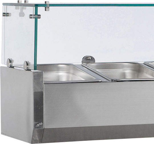 Tefcold Tiefkühlvitrine Tischgerät mit Kapazität 5x1/4 GN 120x33.5x22.5cm