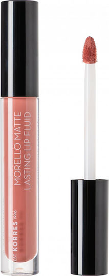 Korres Morello Matte Lasting Lip Fluid Υγρό Κραγιόν Matte 06 Romantic Nude 3.4ml