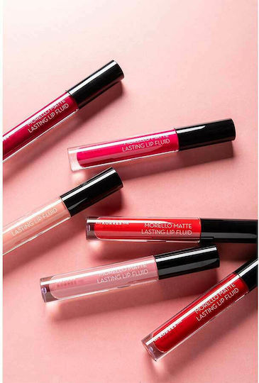 Korres Morello Matte Lasting Lip Fluid Υγρό Κραγιόν Matte 06 Romantic Nude 3.4ml