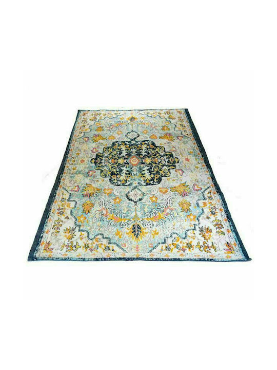 Synchronia Fresco Anti-slip Rug Rectangular Cotton Blue