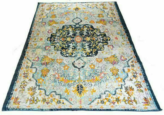 Synchronia Fresco Antiderapant Covor Rectangular Bumbac Albastru