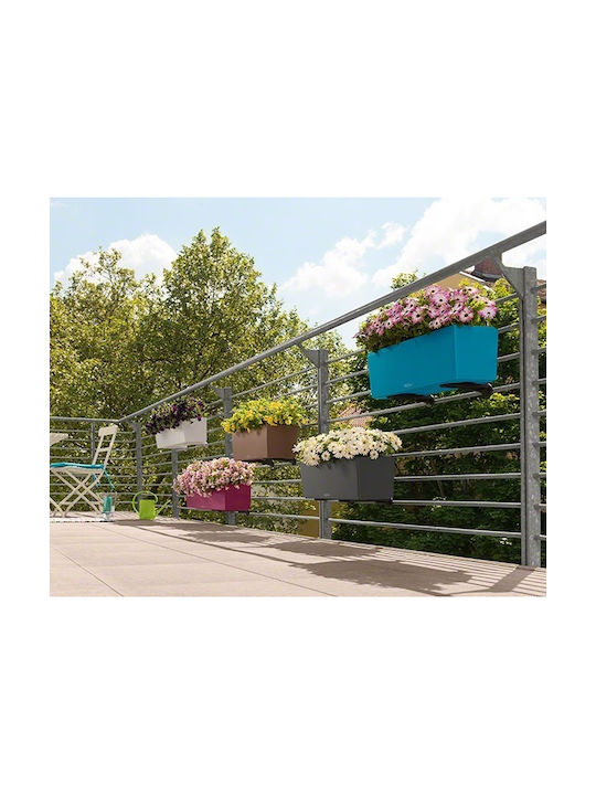 Lechuza Balconera Αυτοποτιζόμενη Ζαρντινιέρα Πλαστική Μπλε 50x19x19εκ.