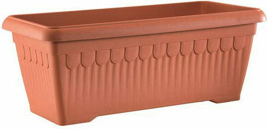 Atmosphera Athina Planter Box Plastic Terracotta 80x38x31cm.