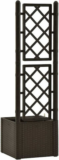 vidaXL Self-watering Planter Box Plastic Brown 43cm.