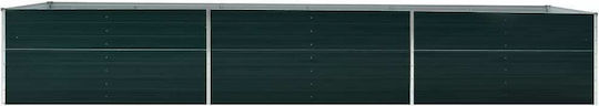 vidaXL Ζαρντινιέρα Μεταλλική Πράσινη 480x80x77εκ.