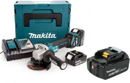 Makita Grinder 125mm Battery Brushless with Speed Control 2x5Ah