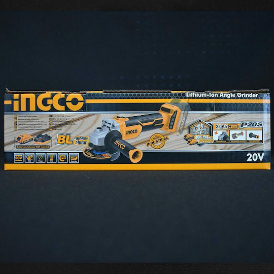 Ingco CAGLI1152 Τροχός 115mm Μπαταρίας Brushless 20V Solo