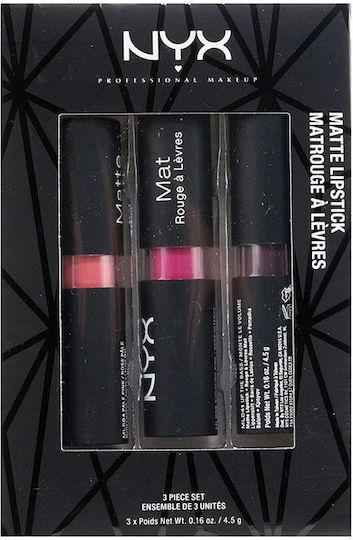 Nyx Professional Makeup Elektrische Gitarren Lippenstift Matt Pale Pink 4.5 gr, Shocking Pink 4.5 gr, Up The Bass 4.5 gr