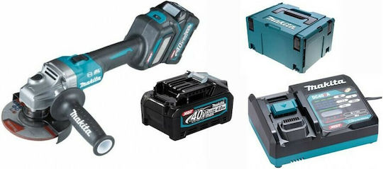 Makita XGT Τροχός 125mm Μπαταρίας Brushless με Ρύθμιση Στροφών 2x4Ah