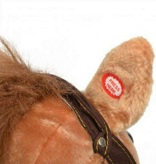 Moni Thunder Fabric Rocking Toy Horse for 24+ months with Sounds & Music with Max Load Capacity 20kg Brown