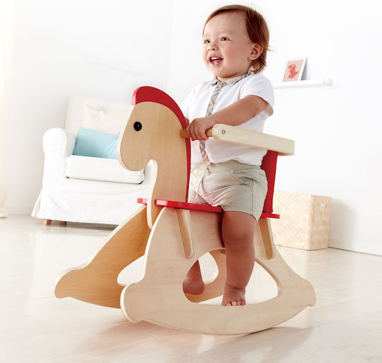 Hape Wooden Rocking Toy Horse for 10+ months Beige