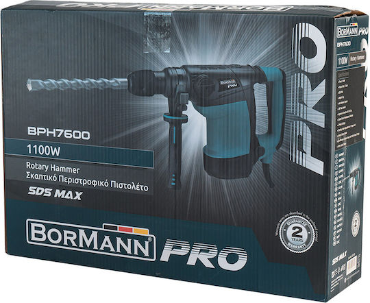Bormann Pro BPH7600 Κρουστικό Σκαπτικό Πιστολέτο Ρεύματος 1100W με Υποδοχή SDS Max 035268