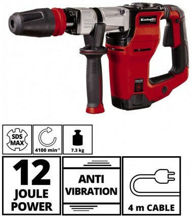 Einhell TE-DH 12 Impact Demolition Hammer Electric 1050W with Chuck SDS Max 4139100