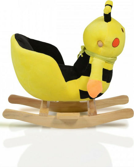 Moni Fabric Rocking Toy Bee for 18+ months with Sounds & Music with Max Load Capacity 20kg Yellow