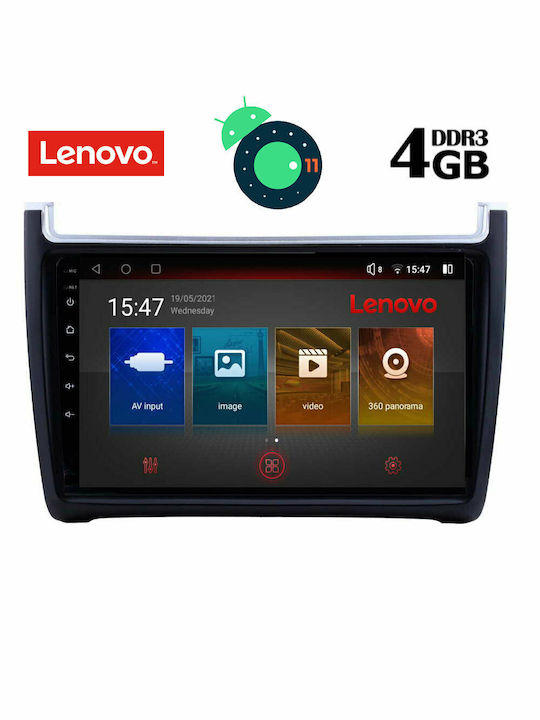 Lenovo Sistem Audio Auto pentru Volkswagen Polo 2014-2017 cu Clima (Bluetooth/USB/AUX/WiFi/GPS/Apple-Carplay/Partitură) cu Ecran Tactil 9" DIQ_SSX_9757