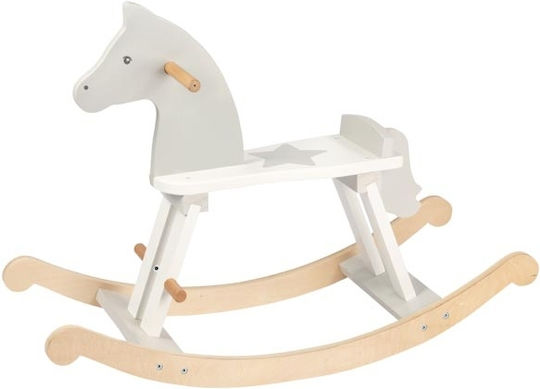 Goki Wooden Rocking Toy Horse for 12+ months White