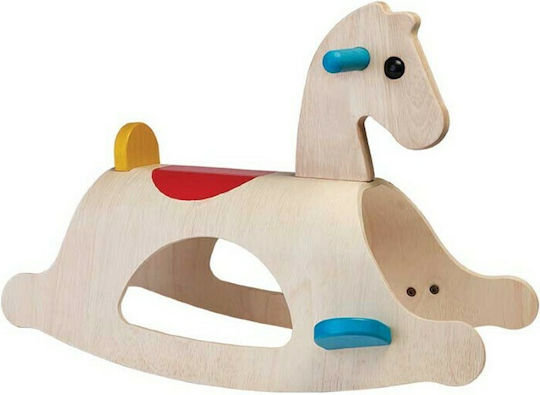 Plan Toys Lemn Jucărie cu leagăn Căluț pentru 24++ luni Bej
