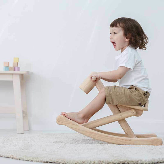 Plan Toys Ξύλινο Κουνιστό Παιχνίδι Αλογάκι Μπεζ