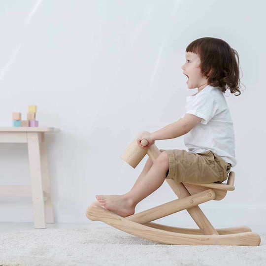 Plan Toys Ξύλινο Κουνιστό Παιχνίδι Αλογάκι Μπεζ