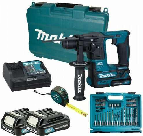 Makita HR140DSAE1 Κρουστικό Σκαπτικό Πιστολέτο Μπαταρίας Brushless 12V 2x1.5Ah με Υποδοχή SDS Plus HR140DSAE1